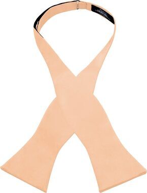 8031 Self -Tie Satin Bow Tie - Faux Silk for Wedding Tuxedo – Peach